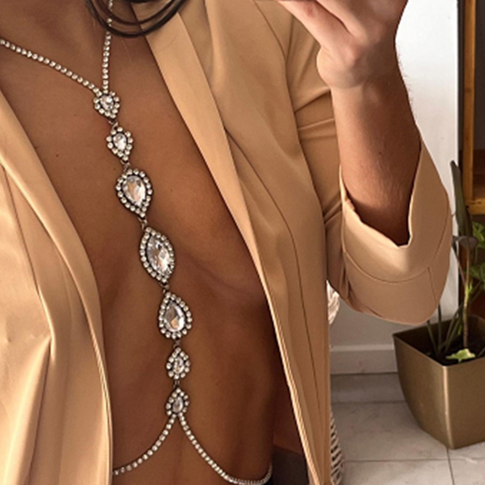 Fashion Sexy Water Drop Neckla - Body Jewelry Retainers 评论和价格