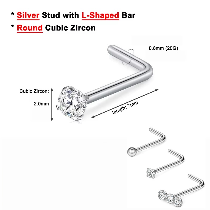 3PCS 20G Surgical Steel Triple - Body Jewelry Surgical Steel 评论和价格