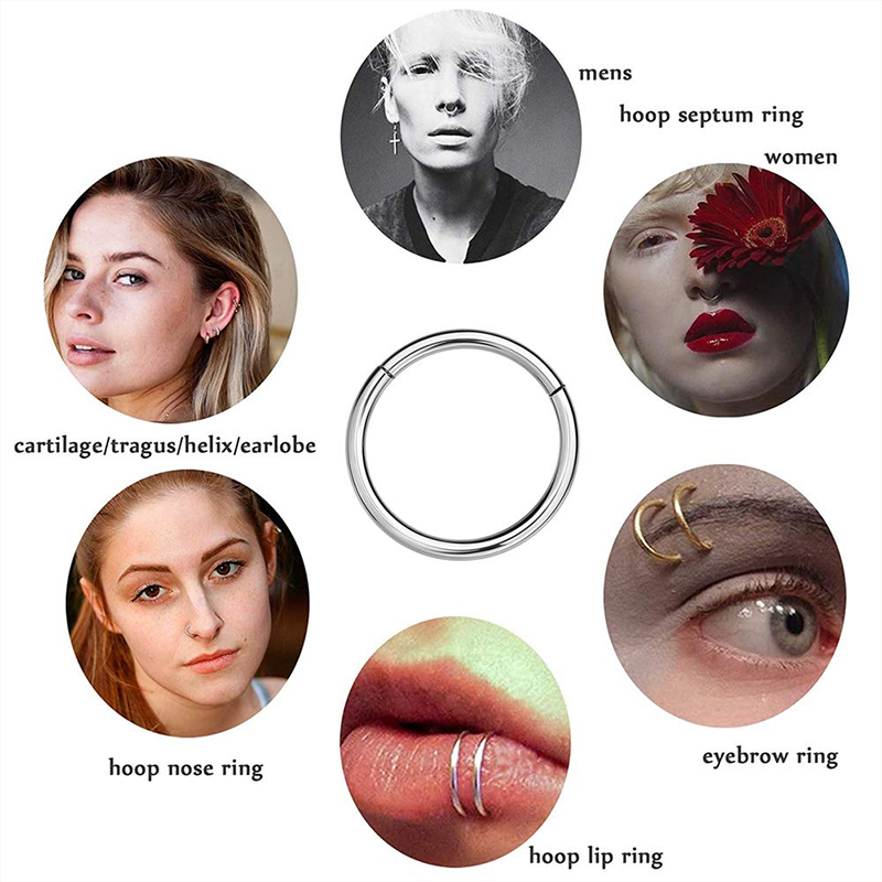 16G 316L Surgical Steel Hinged - Body Jewelry Surgical Steel 评论和价格