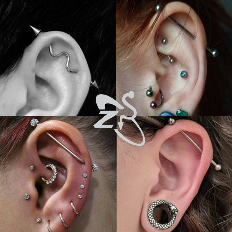 ZS 1PC Surgical Steel Bat Indu - Body Jewelry Surgical Steel 评论和价格