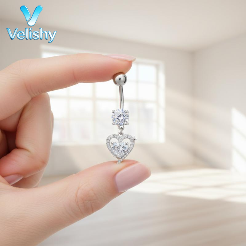 Surgical Steel Dangle Belly Bu - Body Jewelry Surgical Steel 评论和价格