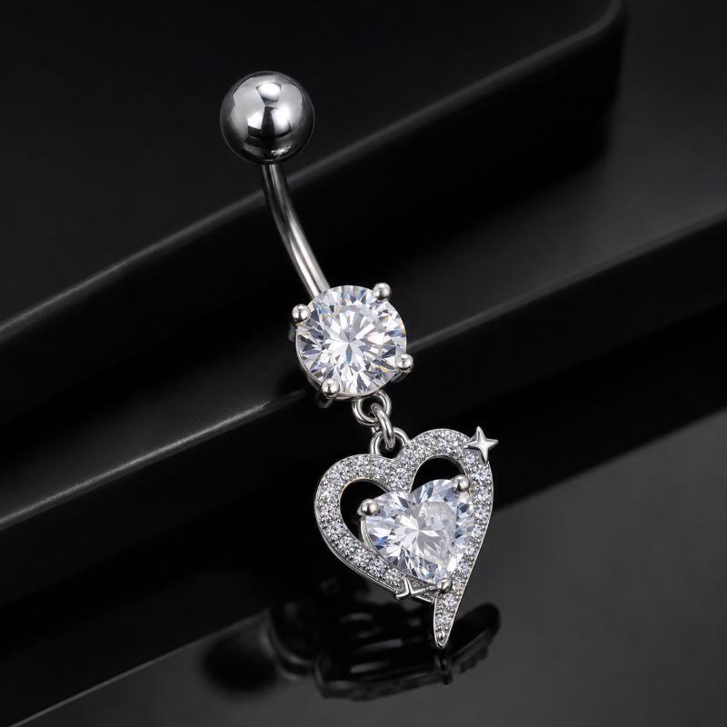 Surgical Steel Dangle Belly Bu - Body Jewelry Surgical Steel 评论和价格
