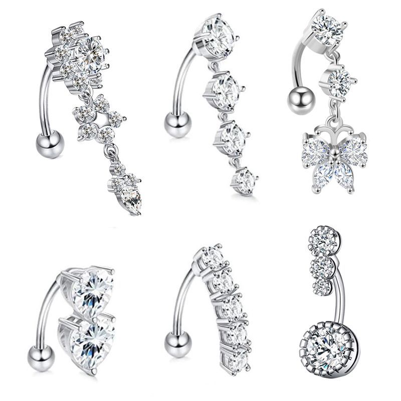 Belly Button Ring Dangle Belly - Body Jewelry Surgical Steel 评论和价格