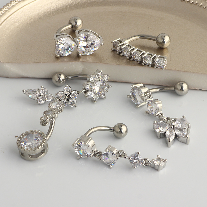 Belly Button Ring Dangle Belly - Body Jewelry Surgical Steel 评论和价格