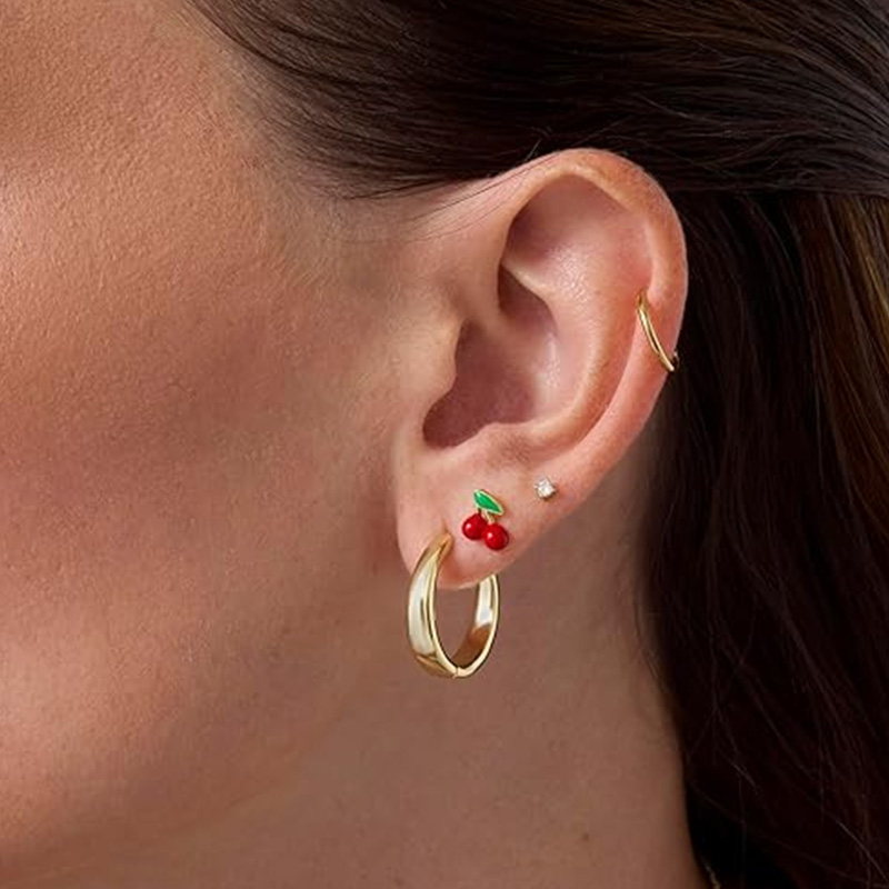 2pcs Cartilage Earrings Stud f - Body Jewelry Surgical Steel 评论和价格