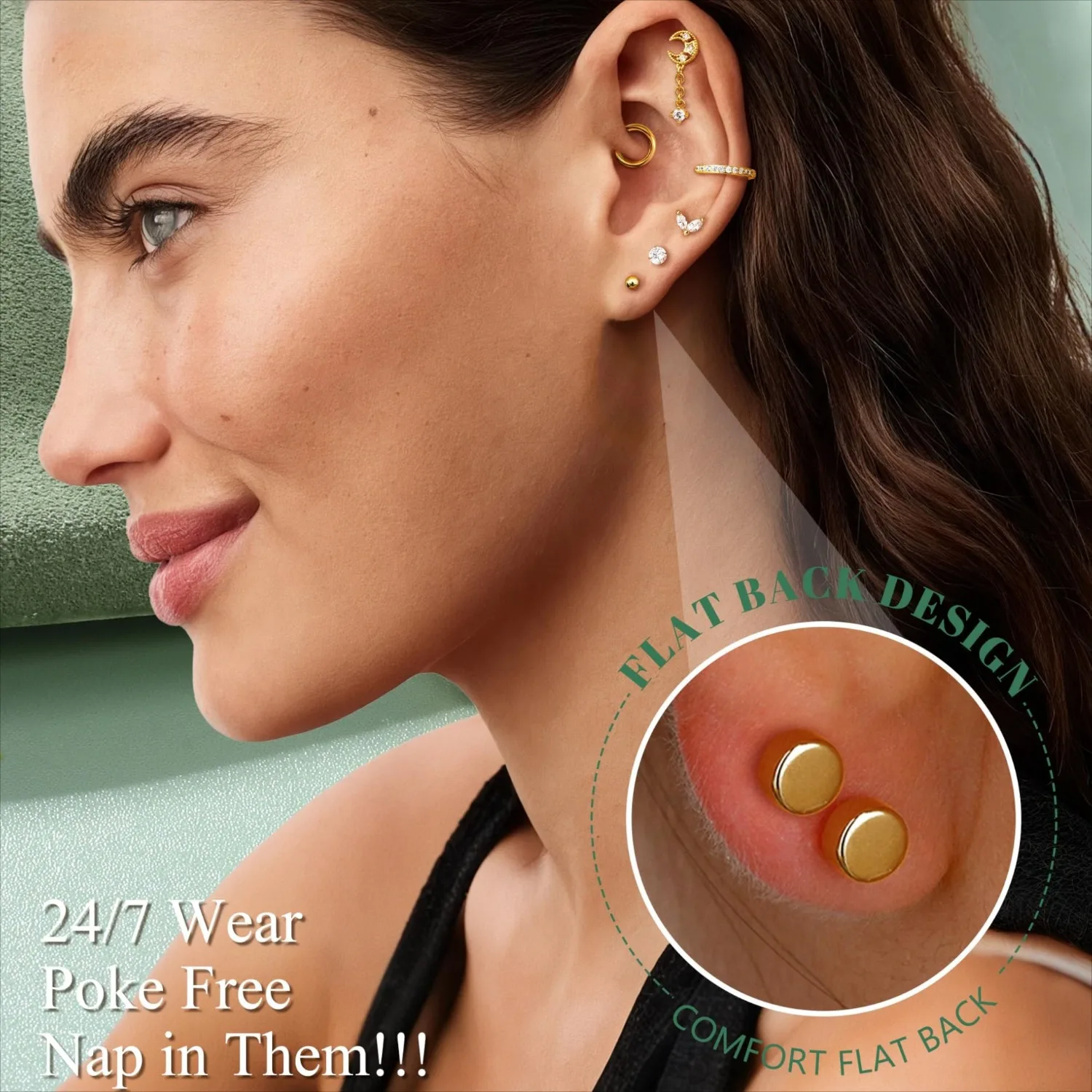 16 Gauge Cartilage Earrings fo - Body Jewelry Surgical Steel 评论和价格