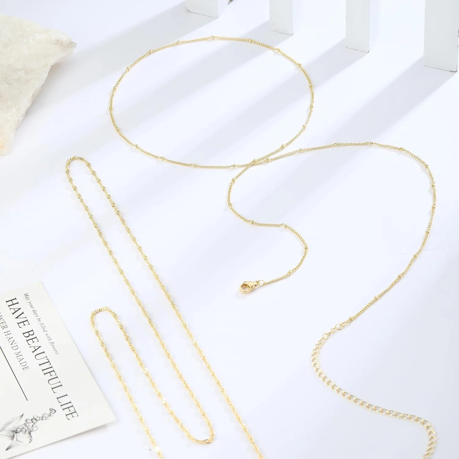 14k Gold Plated 26-33Inch Adju - Body Jewelry For You 评论和价格
