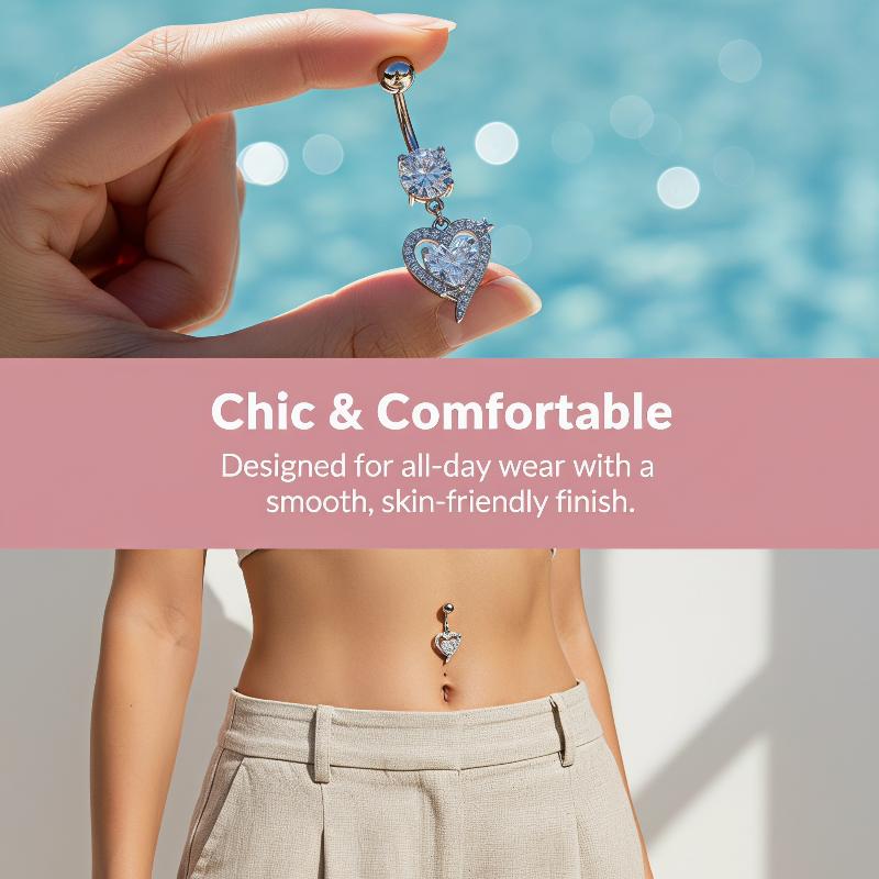 1Pcs Exquisite Dangle Belly Bu - Body Jewelry Surgical Steel 评论和价格
